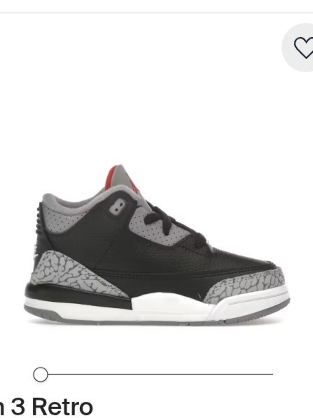 Nike Kids' Air Jordan 3 Retro Basketball Shoes - Black/Grey/Red
